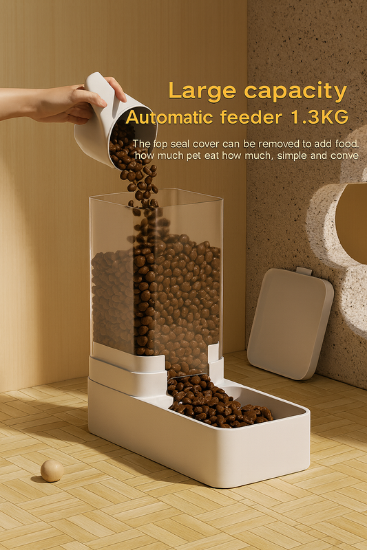 Fix4o4™ Automatic Pet Feeder & Water Dispenser – Gravity Food Storage for Cats & Dogs