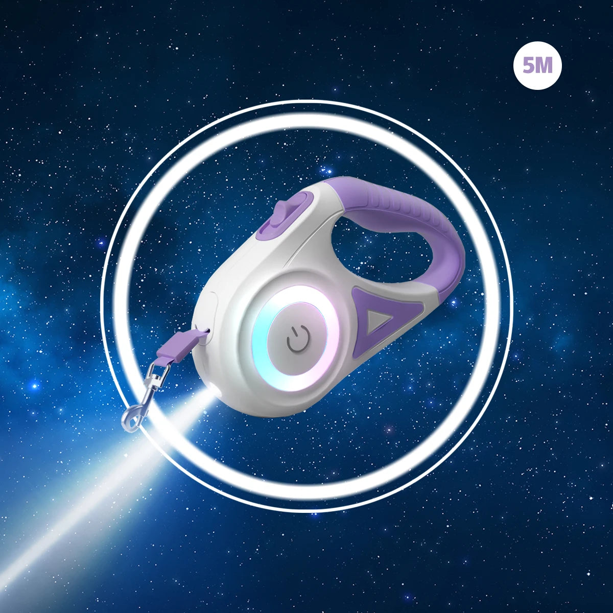 LED Retractable Dog Leash with Light for Puppies Small Medium Big Dogs Cats Pet Harness Straps Collar Accessories 3M 5M Roulette