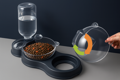 Fix4o4™ 3-in-1 Smart Pet Feeder & Water Bowl Set