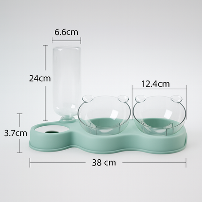 Fix4o4™ 3-in-1 Smart Pet Feeder & Water Bowl Set