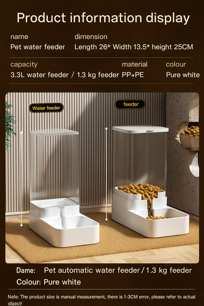 Fix4o4™ Automatic Pet Feeder & Water Dispenser – Gravity Food Storage for Cats & Dogs