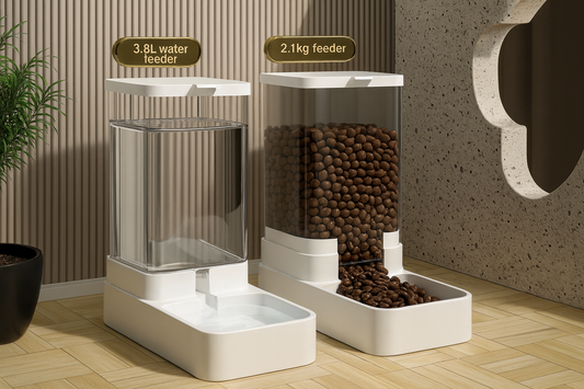 Fix4o4™ Automatic Pet Feeder & Water Dispenser – Gravity Food Storage for Cats & Dogs