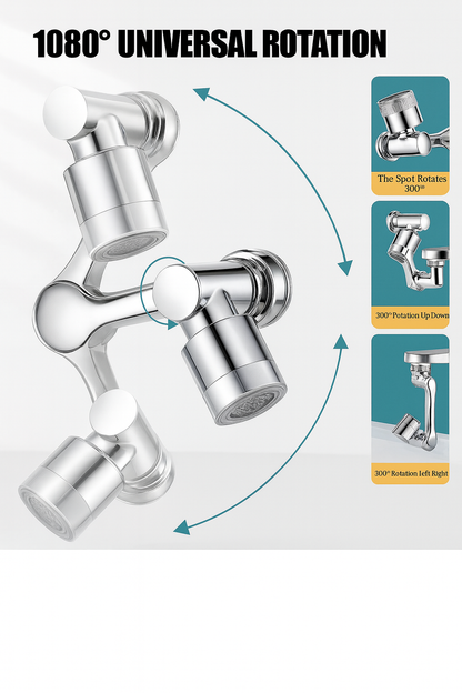 Fix4o4™ 1080° Rotatable Faucet Sprayer – Dual-Mode Water Tap Extension Nozzle for Kitchen & Bathroom