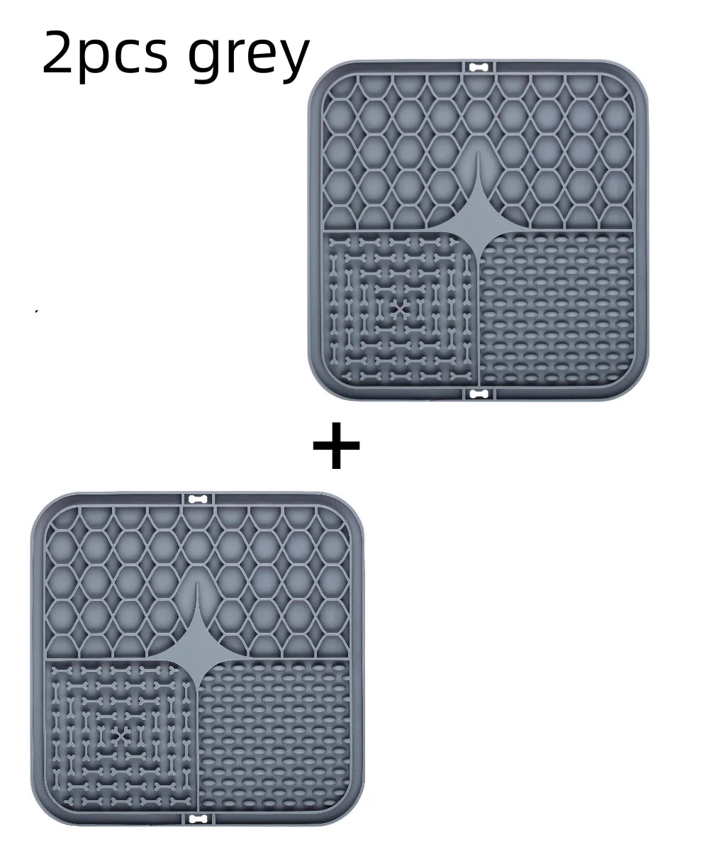 Pet Lick Silicone Mat for Dogs Pet Slow Food Plate Dog Bathing Distraction Silicone Dog Sucker Food Training Dog Feeder Supplies