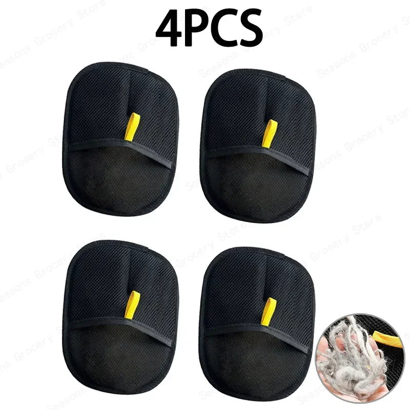 Pet Hair Removal Gloves Static Free Bidirectional Brushing Grooming Tool for Dog Cat Sofa Carpet Clothes Cleaning