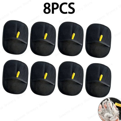 Pet Hair Removal Gloves Static Free Bidirectional Brushing Grooming Tool for Dog Cat Sofa Carpet Clothes Cleaning